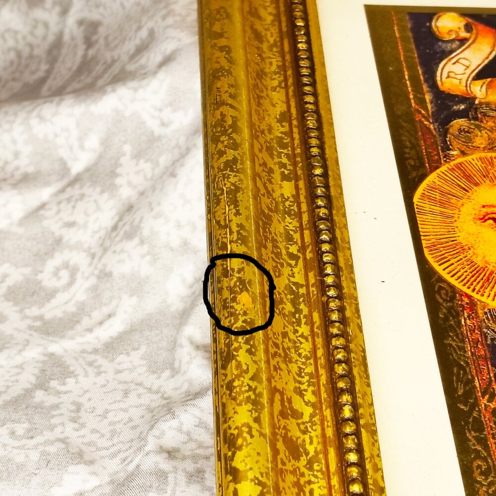 Pier 1 print -Soliel detail - gilded 17th-18th century atlas imagery SKU#1501885 - Picture 8 of 14